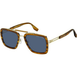 Marc Jacobs 674/S HR3/KU Ανδρικά Γυαλιά Ηλίου Τετράγωνα Κοκάλινα Μεταλλικά Διαφανή με Μπλε Polarized Φακό