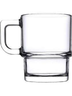 Κούπα Hill SP55843S2 Φ6x10cm 320ml Clear Espiel Γυαλί