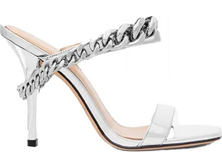 MICHAEL KORS ΠΑΠΟΥΤΣΙΑ MULES ΒLANCA HIGH SANDAL ΑΛΥΣΙΔΑ AΣΗΜΙ