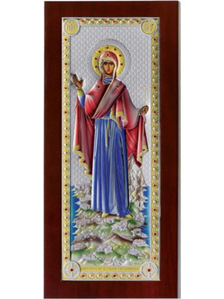 Ασημένια Εικόνα Prince Silvero ΠΑΝΑΓΙΑ ΤΟΥ ΑΘΟΥΣ 14X29,5cm - PrinceSilvero