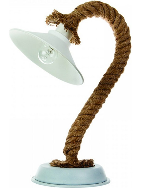 InLight 3438 Πορτατίφ Ε27 Λευκό Καφέ Φ19xΥ40cm