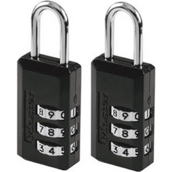 MasterLock Σετ 2 λουκέτα αποσκευών 20mm με συνδυασμό και μπρούτζινο λαιμό