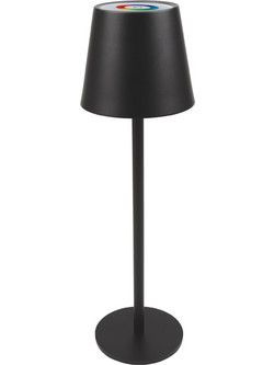 POWERTECH LED επιτραπέζιο φωτιστικό HLL-0195, RGB, ρυθμιζόμενο, επαναφορτιζόμενο, μαύρο