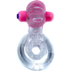 Pierscien Tongue Vibro Cock Ring Ελαστικό Δαχτυλίδι Πέους Σιλικόνης Διαφανές