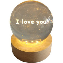 Φωτιστικό Σφαίρα με Σχέδιο ''I Love You''