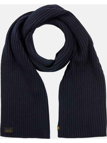 Camel Active ανδρικό πλεκτό κασκόλ ribbed με κασμίρι - C252-407500-6V50 Μπλε Σκούρο