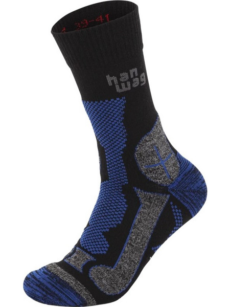 Κάλτσες Hanwag Trek Merino Black/Royal Blue