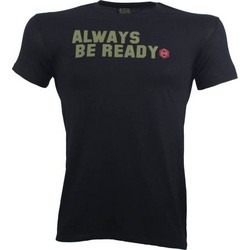 T-SHIRT ALWAYS Μαύρο Με Χακί Logo 21165 (H&S)