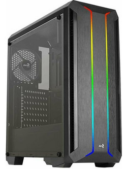 Aerocool Skyline V1 Black Gaming Midi Tower Κουτί Υπολογιστή με Πλαϊνό Παράθυρο
