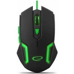Esperanza EGM205 Ενσύρματο Gaming Ποντίκι RGB 2400 DPI Black Green