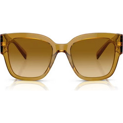 Versace VE4437U 53472L Γυναικεία Γυαλιά Ηλίου Τετράγωνα Κοκάλινα Κίτρινα με Καφέ Degradee Φακό
