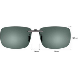 Sunglasses CLIP ON ΓΙΑ ΚΟΚΑΛΙΝΟ ΚΑΙ ΜΕΤΑΛΛΙΚΟ ΣΚΕΛΕΤΟ 12790/G15/58