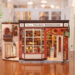 Cutebee Thames Bookstore 3D Book Nook DIY 343 Κομμάτια 17.7cm