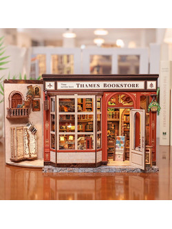 Cutebee Thames Bookstore 3D Book Nook DIY 343 Κομμάτια 17.7cm