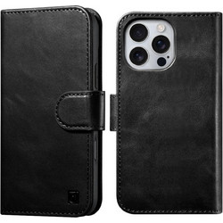 iCarer Detachable 2 in 1 Leather Magsafe Θήκη Πορτοφόλι Black (iPhone 16 Pro Max)