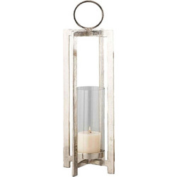 Φανάρι Beacon Light 034384 25,5x25,5x78cm Silver Αλουμίνιο,Γυαλί