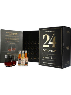 RUM CALENDAR 24 DAYS (24x20ml + 2 RUM GLASSES) BLACK EDITION