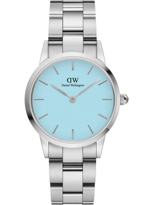 Daniel Wellington Iconic Link Γυναικείο Ρολόι με Ασημί Μεταλλικό Μπρασελέ DW00100540