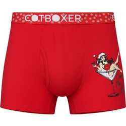 ΑΝΔΡΙΚΟ BOXER ΜΕ ΕΟΡΤΑΣΤΙΚΟ ΣΧΕΔΙΟ W25 COTBOXER PIN-UP COCKTAIL 1001Y.B CTBCHR-6 - ΚΟΚΚΙΝΟ