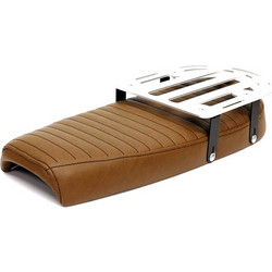 C-Racer Σέλα για μοτοσυκλέτα σε καφέ χρώμα - Universal | C-Racer, Fat Scramsadle scrambler seat. With rack. Brown