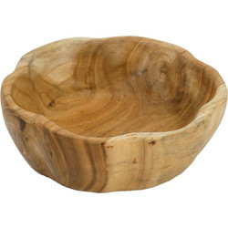 Artekko Woody Διακοσμητικό Μπολ από Ξύλο Teak (19x19x5)cm