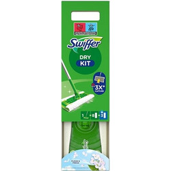 Swiffer Dry Starter Kit Σύστημα Καθαρισμού Dry & Wet με 1 Λαβή, 8 Στεγνά Πανάκια & 3 Υγρά Πανάκια, 1σετ