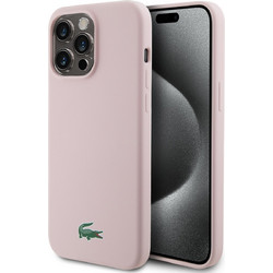 Lacoste Magsafe Croc Logo Hard Case Θήκη προστασίας από Σιλικόνη για iPhone 15 Pro Max Ροζ