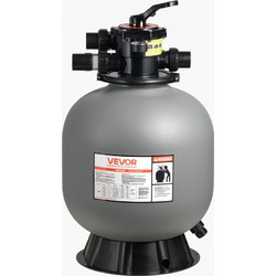 Φίλτρο άμμου VEVOR, 508 mm, 189,3 LPM Σύστημα φίλτρου άμμου για υπέργειες πισίνες, με βαλβίδα πολλαπλών θυρών 7 κατευθύνσεων, αντίστροφη πλύση, ξέβγαλμα, ανακυκλοφορία, απόβλητα, χειμώνας, κλειστές λε