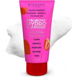 Biovene HYDRO CLEANSER HA + Organic Strawberry Hydrating Cleanser for Face & Body 200ml