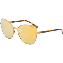 Polo Ralph Lauren PH 3121 9324/7P Γυναικεία Γυαλιά Ηλίου Πεταλούδα Μεταλλικά Μαύρα με Κίτρινο Polarized Φακό