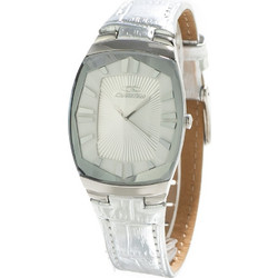 Chronotech Γυναικείο Ρολόι με Λευκό Δερμάτινο Λουράκι CT7065L-26