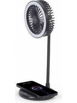 GEMBIRD DESKTOP FAN WITH LED LAMP AND WIRELESS CHARGER