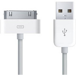 USB Kαλώδιο Φόρτισης και Δεδομένων για Apple 30 pin 2μ - Λευκό