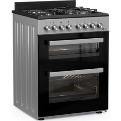 Thermogatz TGS 8001 IX Κουζίνα Αερίου & Ρεύματος με Εστίες Αερίου & Ρεύματος 60cm