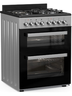 Thermogatz TGS 8001 IX Κουζίνα Αερίου & Ρεύματος με Εστίες Αερίου & Ρεύματος 60cm
