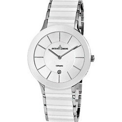 Jacques Lemans Dublin Ανδρικό Ρολόι με Λευκό Μεταλλικό Μπρασελέ 1-1855B