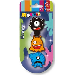 Keyroad Γόμα Σετ 3 Τεμαχίων Monsters
