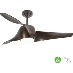 Lineme Wenge 02-00310 Ανεμιστήρας Οροφής 132cm 30W με Φως & Τηλεχειριστήριο Καφέ
