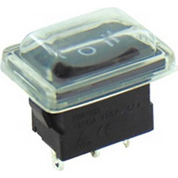 ΔΙΑΚΟΠΤΗΣ ROCKER MINI 3P ON-OFF-ON 12A/250V ΜΕ ΚΑΛΥΜΜΑ PVC IP55 ΜΑΥΡΟΣ HY17B-2 KED (ΣΕΤ ΜΕ 5)