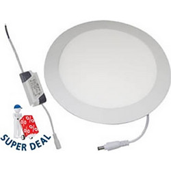 ΦΩΤΙΣΤΙΚΟ LED DOWNLIGHT ΧΩΝΕΥΤΟ ΣΤΡΟΓΓΥΛΟ Φ174 12W 866LM 6000K HNS (ΣΕΤ ΜΕ 2)