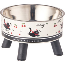 Ανοξείδωτο Μπολ με Ποδαράκια CHERRY 200ml για Γάτες