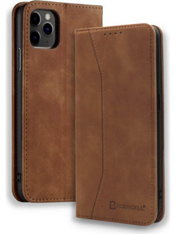 Bodycell PU Leather Book Brown (iPhone 12 mini)