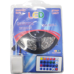 ΤΑΙΝΙΑ LED RGB 5M ΜΕ ΤΗΛΕΧΕΙΡΙΣΤΗΡΙΟ 54 LED 5050