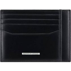 Porsche Design μαύρη δερμάτινη Θήκη για κάρτες 11,5 x 8,5 cm Cardholder 4 Black OBE09919-001