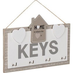 Κλειδοθήκη Ξύλινη Home Keys 20x14cm
