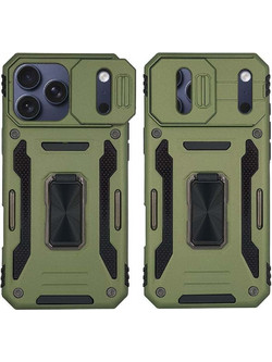 Sonique Θήκη Ring Armor Camshield για Apple Iphone 17 Pro Max Χακί