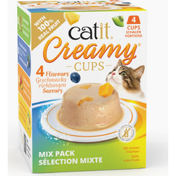 Catit - Creamy Cups Mousse Mix Pack - 4x25g - Pet Supplies