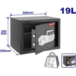 EMTOP ΜΕΤΑΛΛΙΚΟ ΧΡΗΜΑΤΟΚΙΒΩΤΙΟ ΟΘΟΝΗΣ LCD 250x350x250mm 9,3Kg ΑΝΘΡΑΚΙ EESF2503