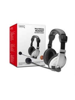 Digitus DA-12201 Gaming Headset Over Ear White Black