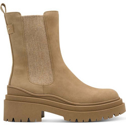 Tamaris Γυναικεία Μποτάκια Chelsea Suede Μπεζ με Χοντρό Χαμηλό Τακούνι 1-25468-45-310